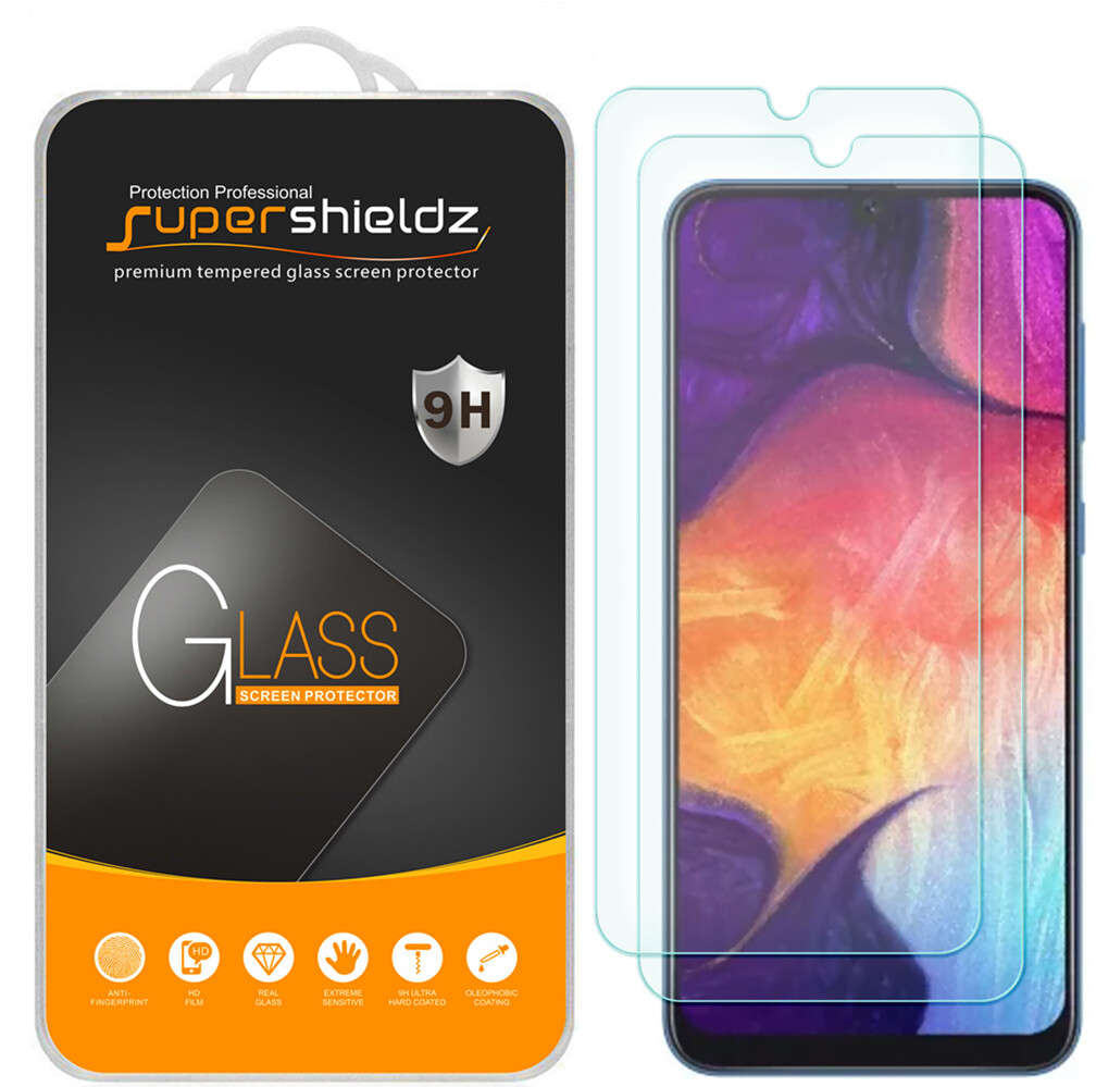 [2-Pack] Supershieldz Tempered Glass Screen Protector for Samsung Galaxy A50
