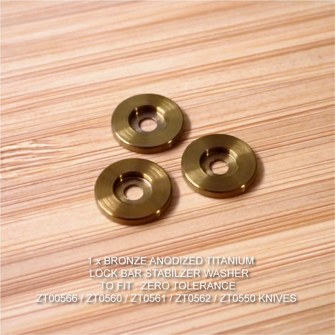 Zero Tolerance ZT0560 556 ZT Knife Titanium Lock Bar Stabilizer Washer - BRONZE