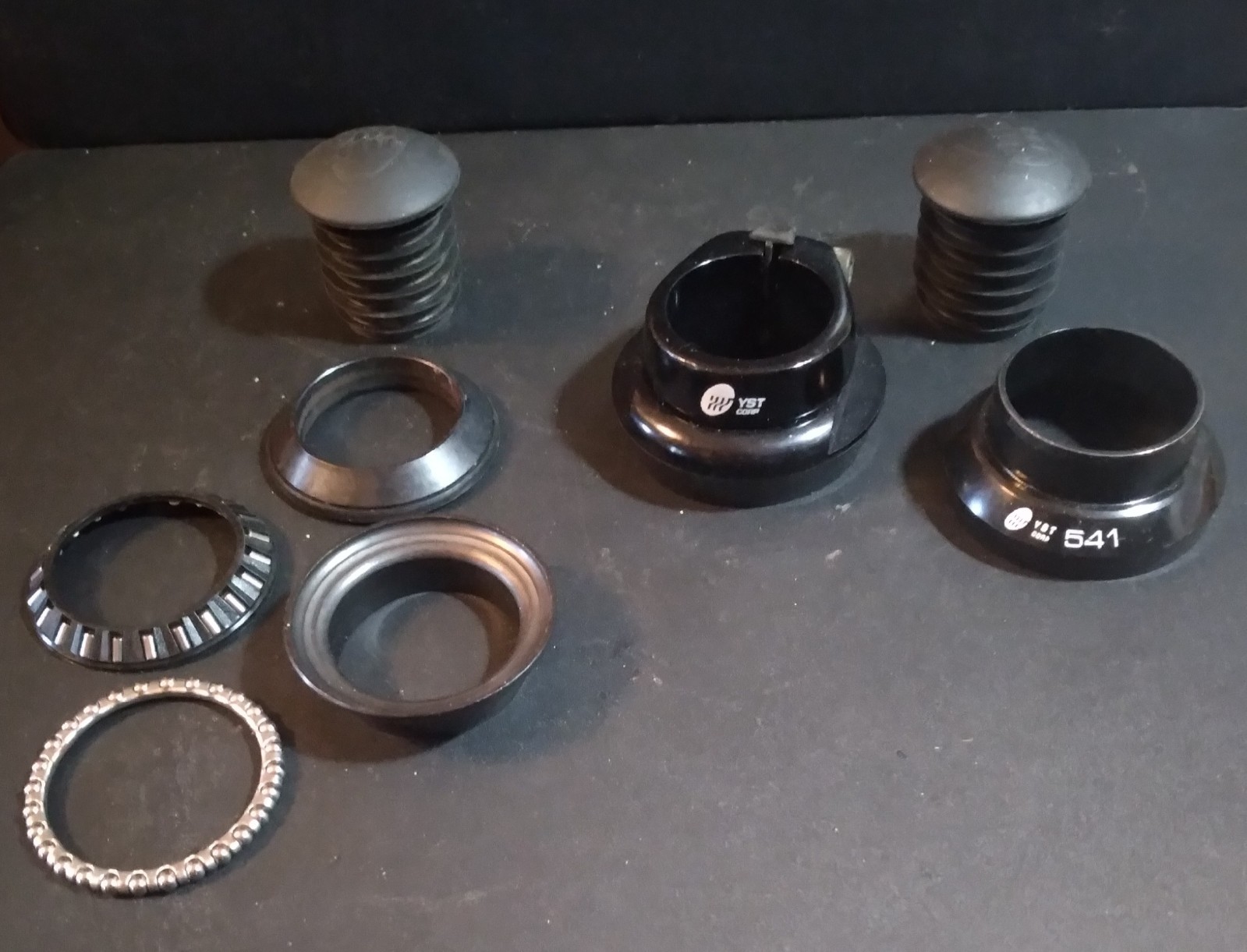 NOS YST Bicycle Headset Lot - 541 Black 1-1/8" Threadless/ Tapered Bearing Lot