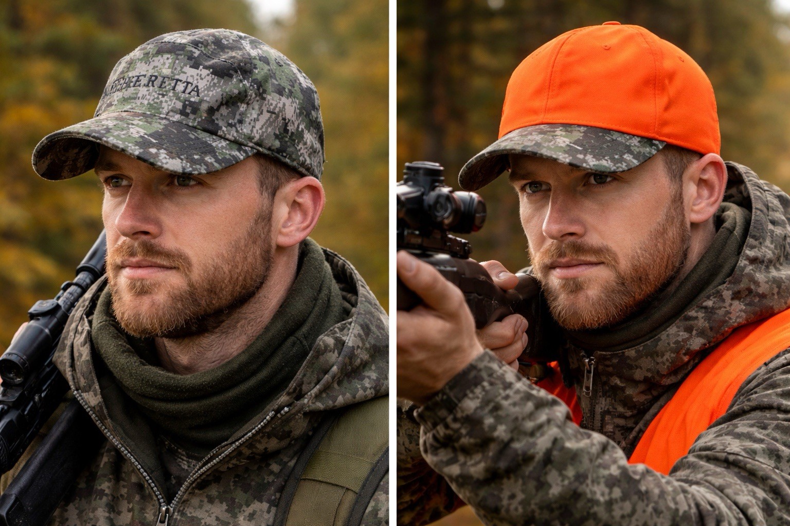 Beretta GORE-TEX Reversible Camo Blaze Orange Hunting Cap Size L
