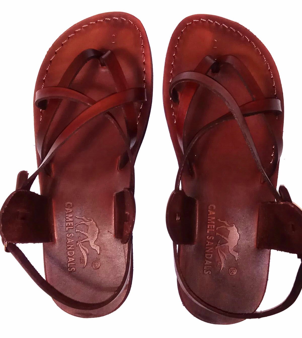 Biblical Jesus Sandals Natural Genuine Leather Handmade From Jerusalem Size 5-15