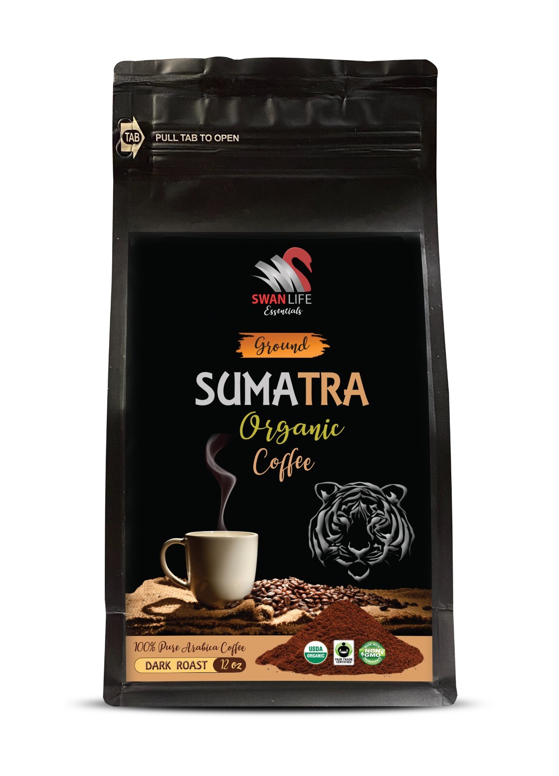 Sumatra Blend - SUMATRA GROUND ORGANIC COFFEE - Premium Coffee 1Pack