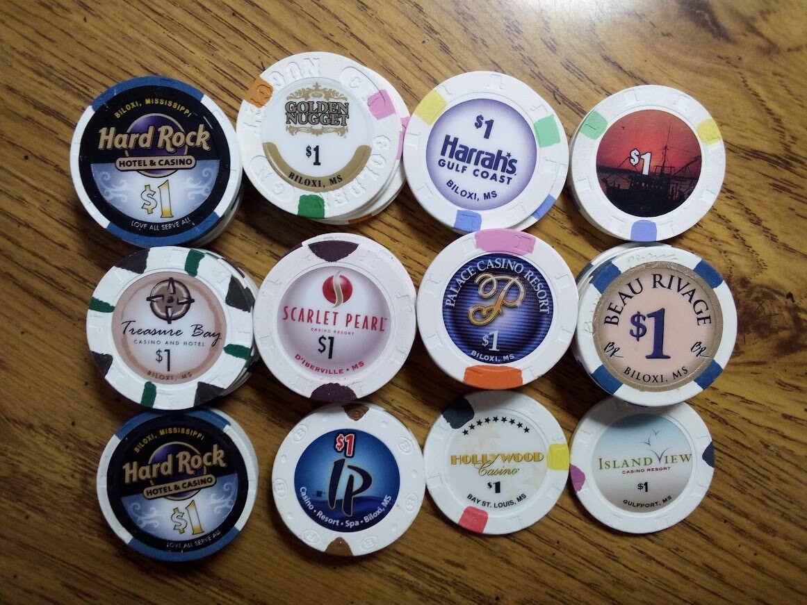 $1 CASINO CHIP - YOU PICK THE ONE YOU WANT - MISSISSIPPI