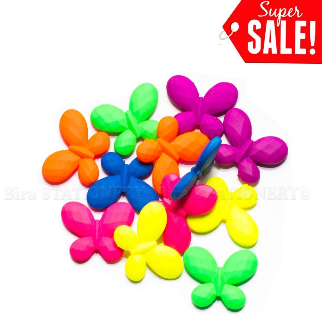 48pcs Mixed Colorful Butterfly Acrylic Beads spacer 30x22mm