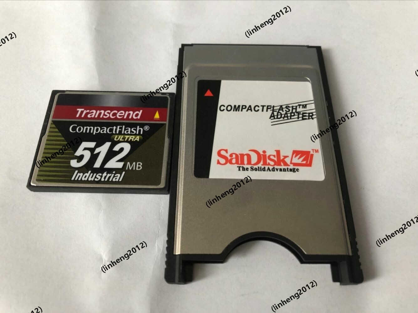 Transcend 512MB INDUSTRIAL Compact Flash +ATA PC card PCMCIA Adapter