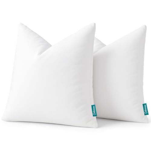 18x18 Feather Down Alternative Throw Pillow Inserts, 100% Cotton 18x18 Inch 2
