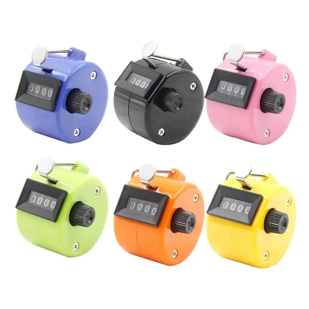 Hand Tally Counter, Handheld 4 Digit Lap Counter, Manual Mechanical Clicker HO