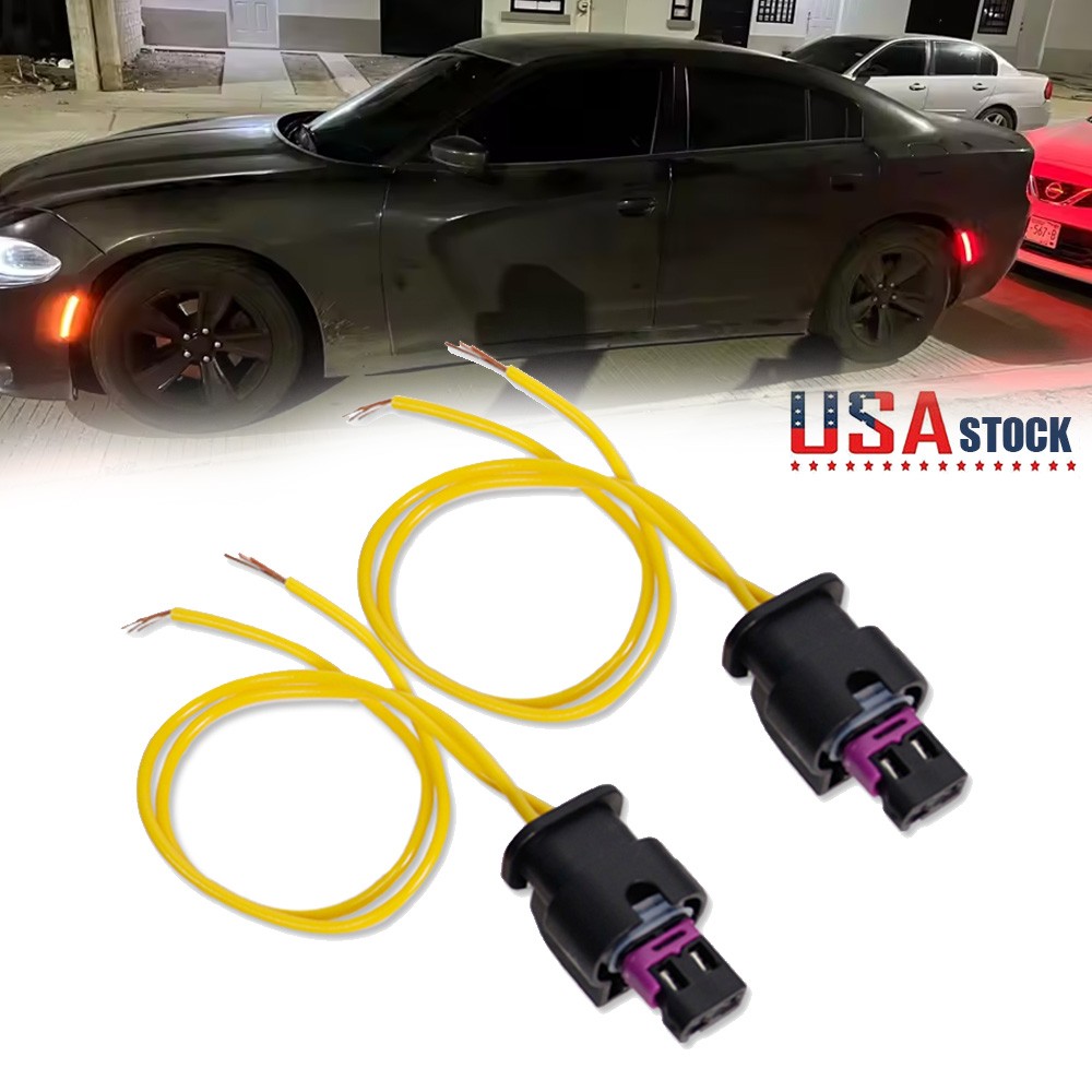 Front Rear Side Marker Light Pigtail Connector Wire for Chrysler 300 2015-2022