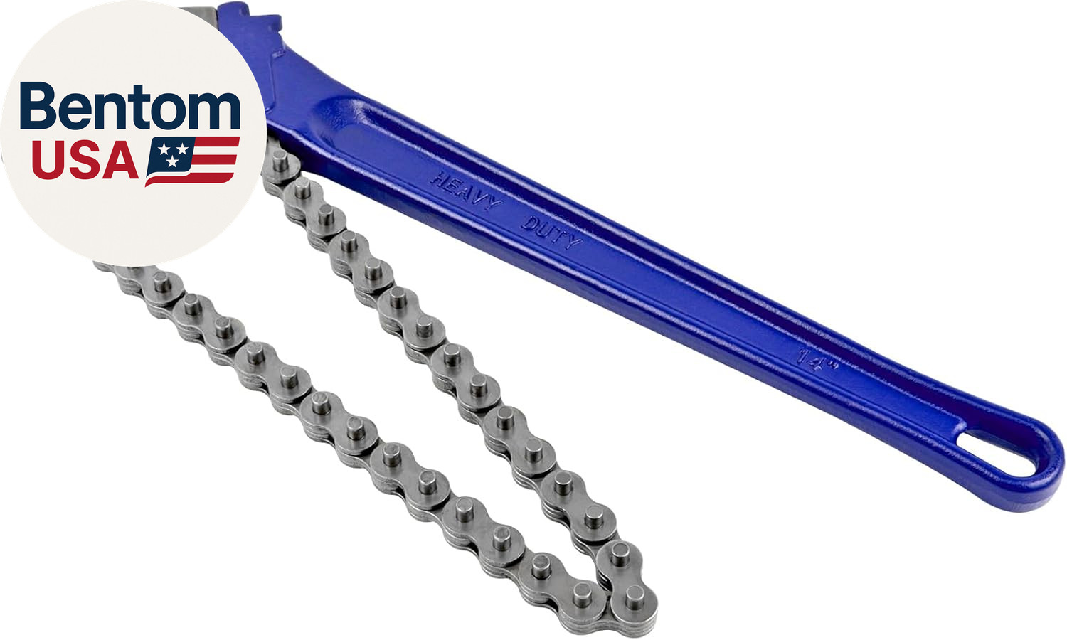 14" Chain Pipe Wrench 2" - 5" Pipe Diameters, 18.5" Chain Length Max Breaking Lo