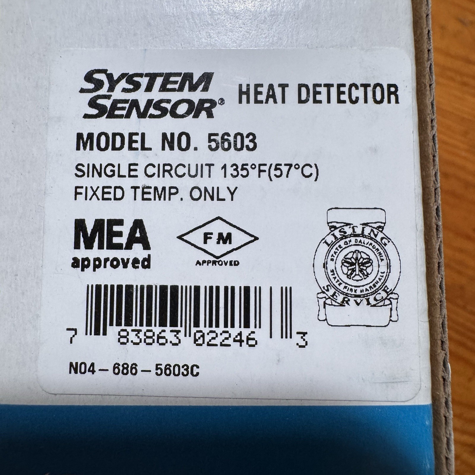 *NEW* System Sensor 5603 Fixed 135F Conventional Heat Detector NEW IN BOX