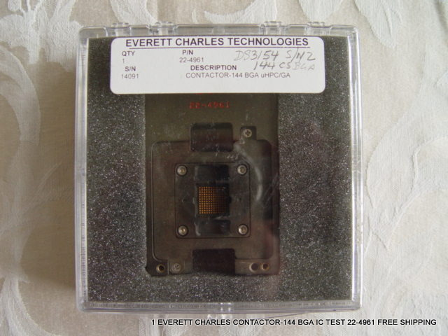 1 EVERETT CHARLES CONTACTOR-144 BGA IC TEST 22-4961 FREE SHIPPING