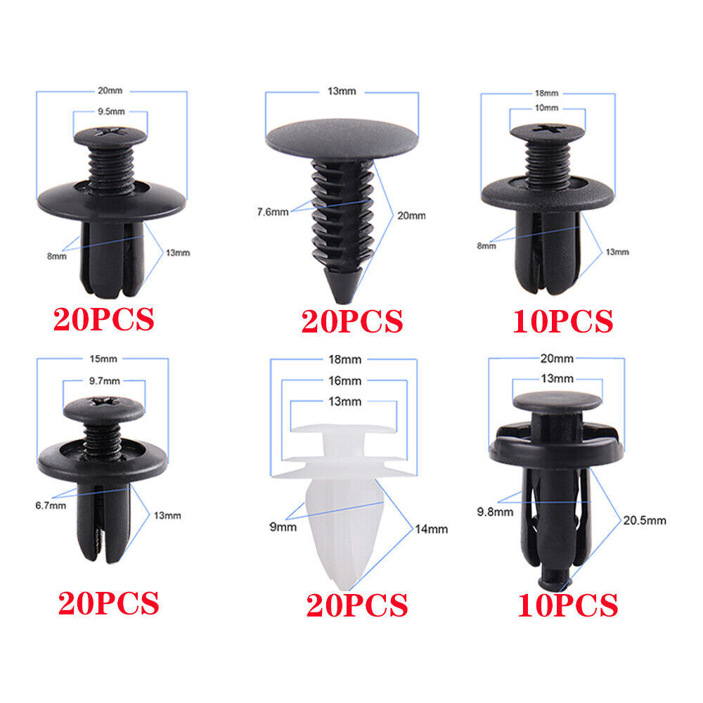 For Mazda Push Pin Rivet Bumper Door Trim Panel Retainer Clip Fastener 6 SizesUS