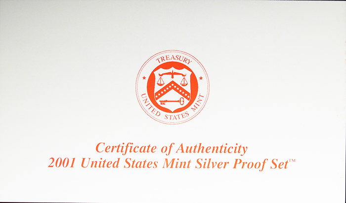 2001-S U.S. Silver Proof Set