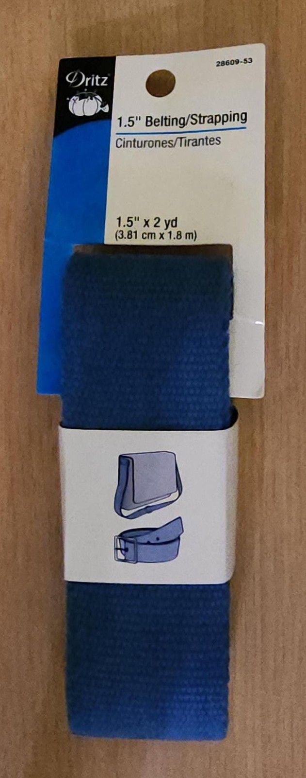 Blue Polyester Dritz 1.5" Belting/Strapping – (2 Yards)