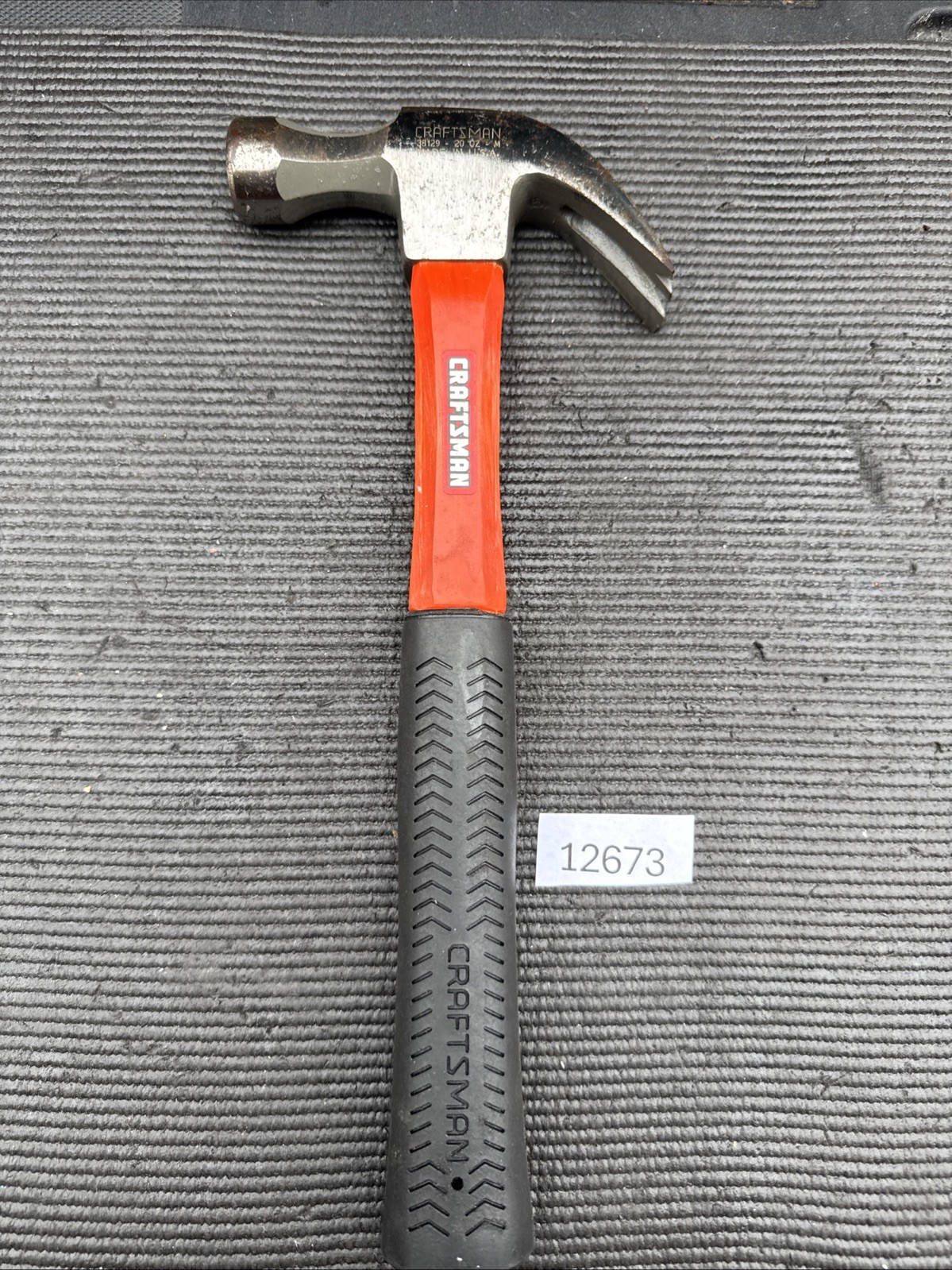 Sears Craftsman USA Ugly  20oz Orange Fiberglass Third Claw Hammer Smooth 38129