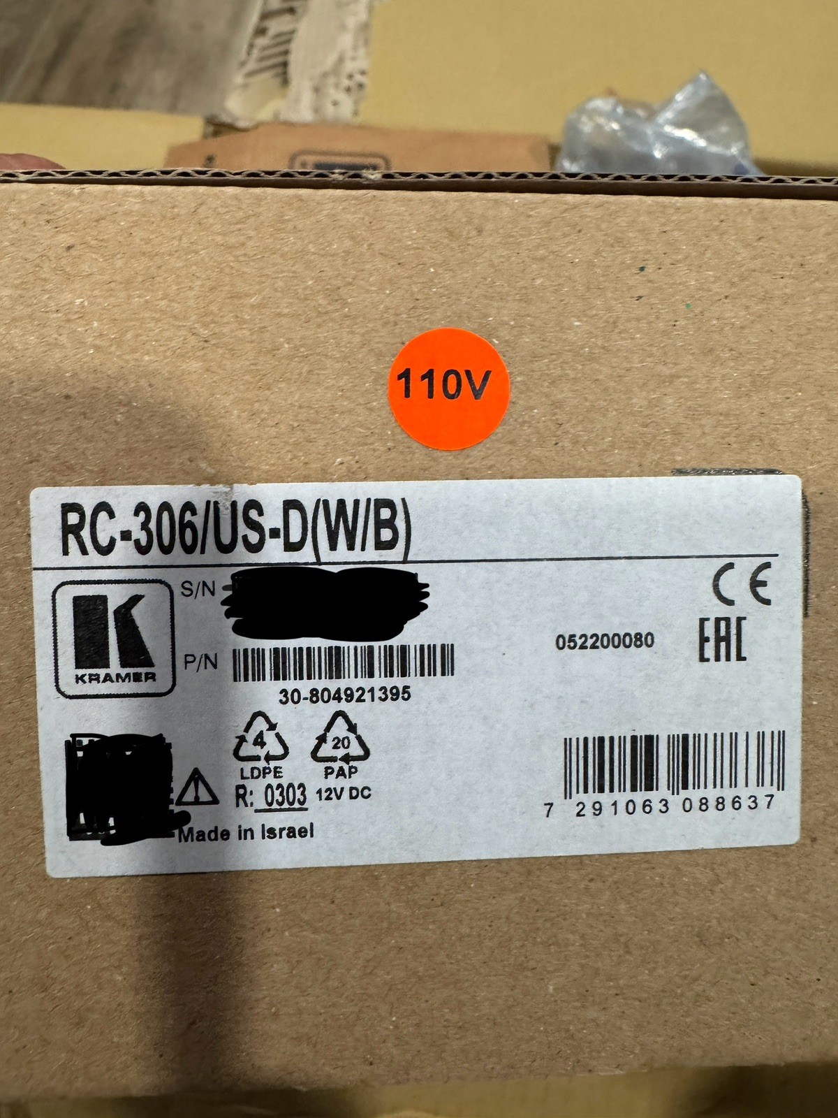 Kramer RC-306/US-D(W/B) 6 Button PoE and I/O Control Keypad