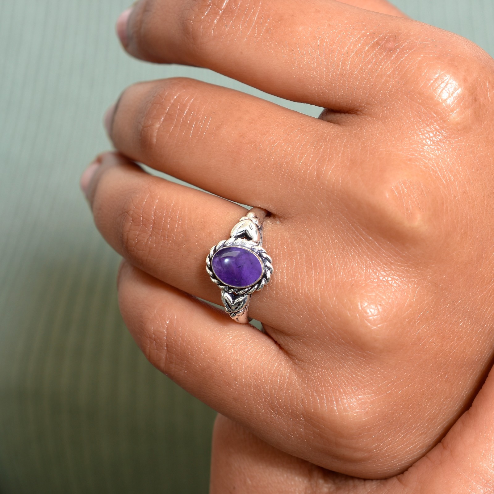 Solid-925 Sterling Silver | Handmade Comfortable Women Ring |Gemstone Blue-Lace