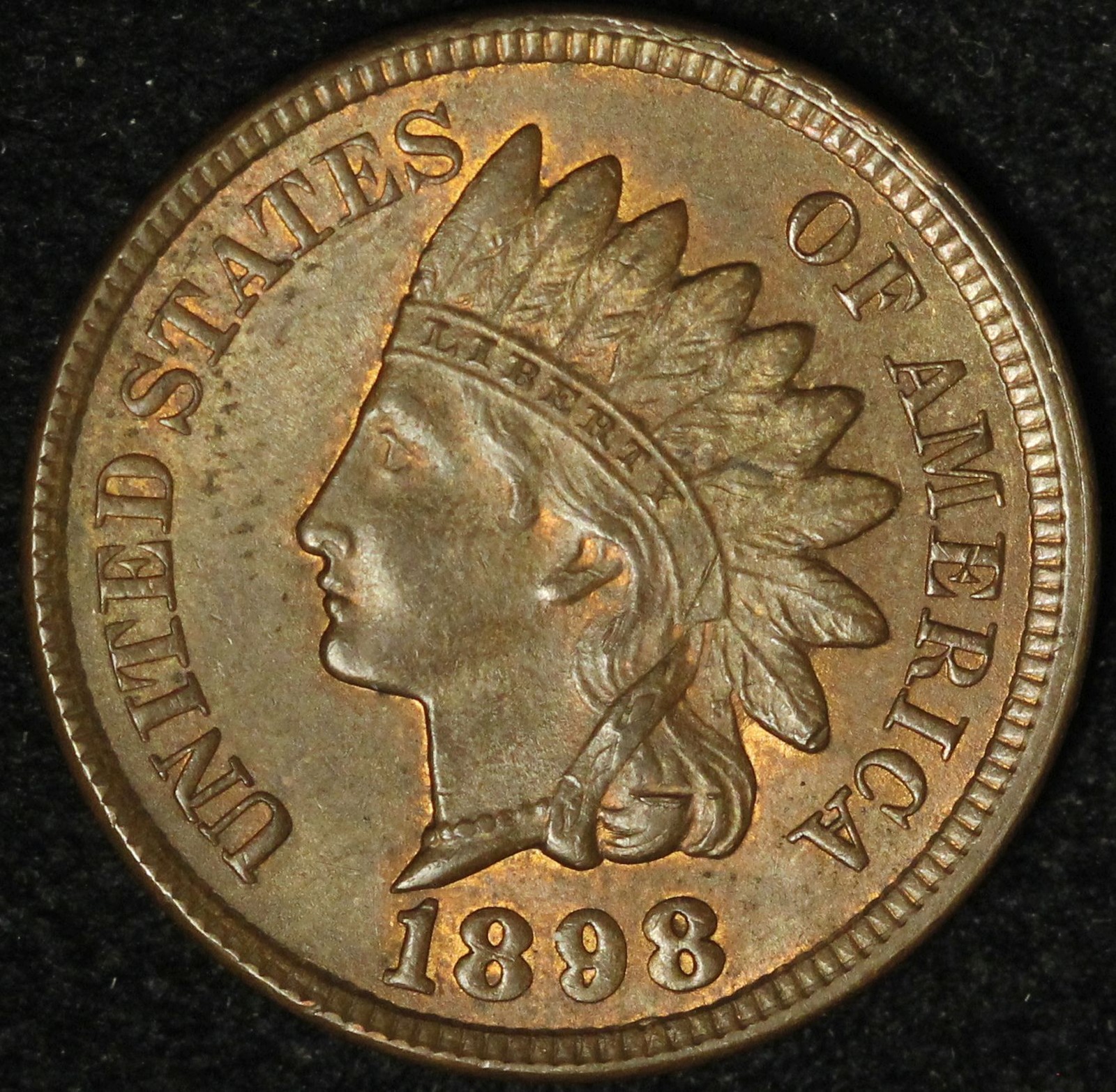1898 1C Indian Head Cent - Free Shipping USA