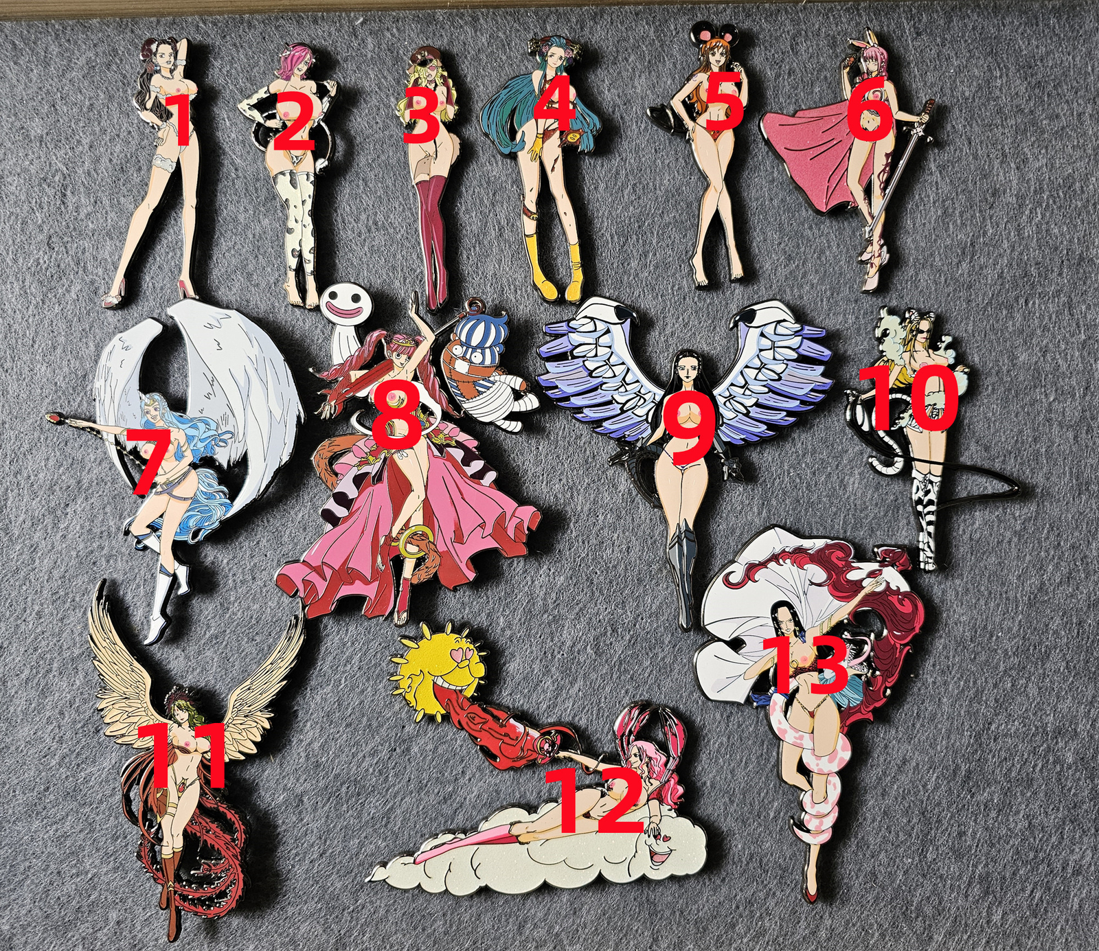 Anime One Piece Figure LimitedMetal Enamel Large size Pin Badge Collectible New