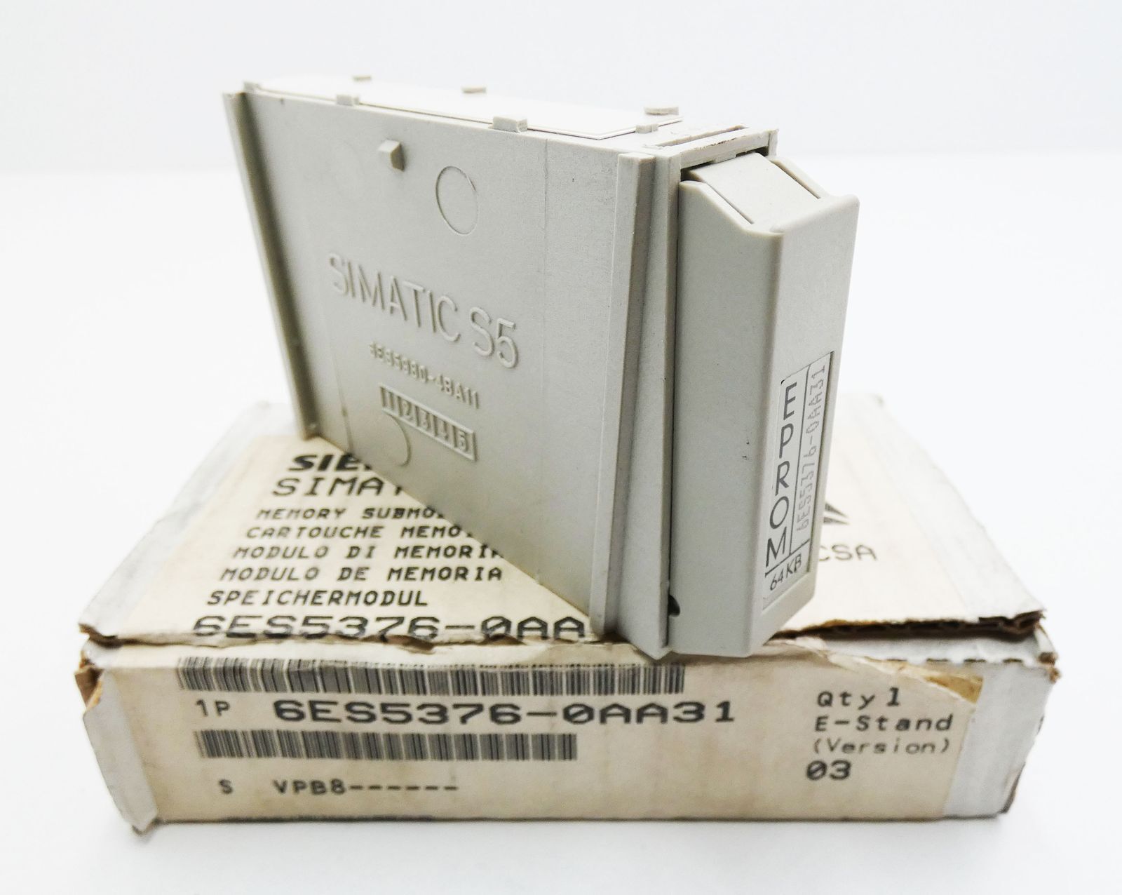 Siemens SIMATIC S5 6ES5376-0AA31 E-Stand: 03 Memory Module -Unused/Original Packaging-