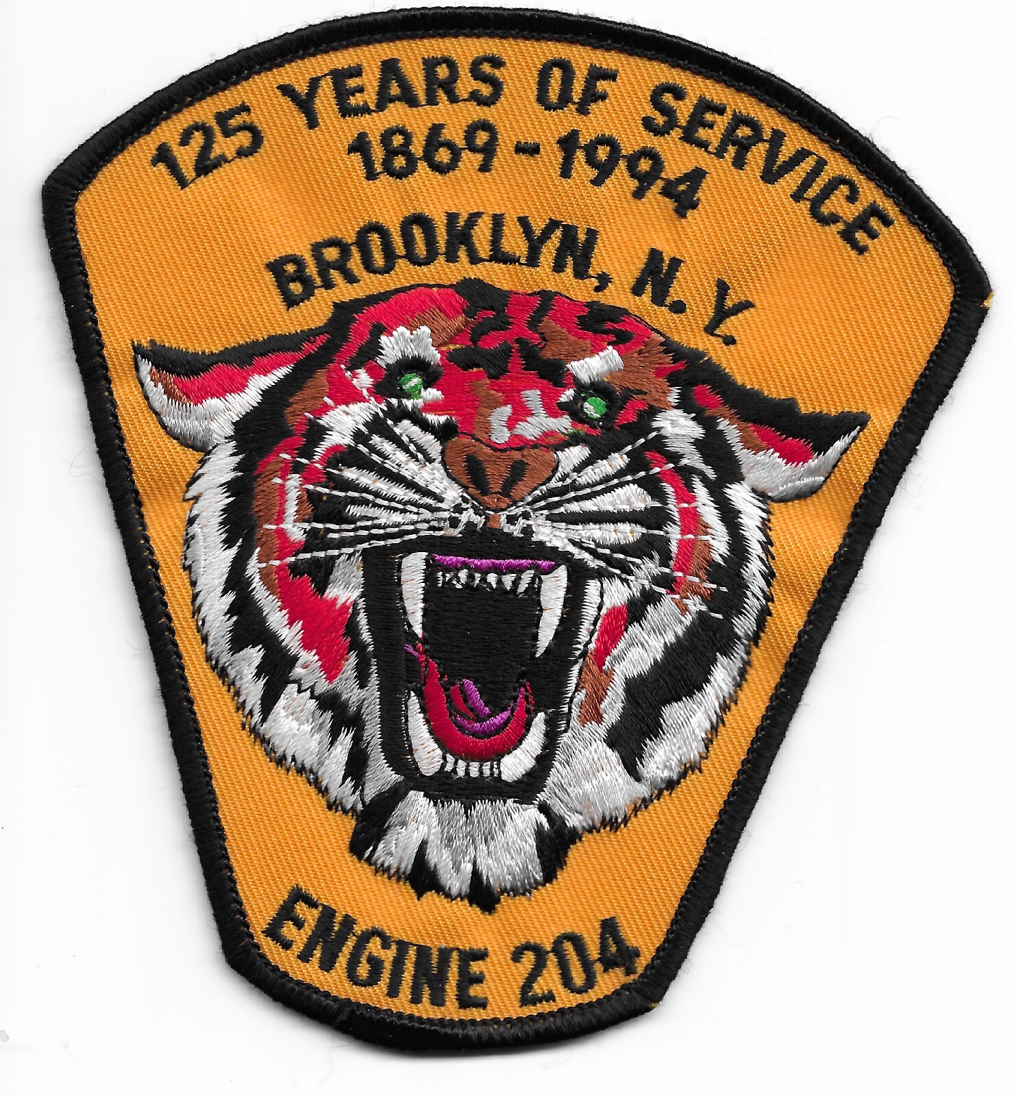 Vintage - New York City Engine - 204 "125 Years", NY (4.25" x 4.75") fire patch