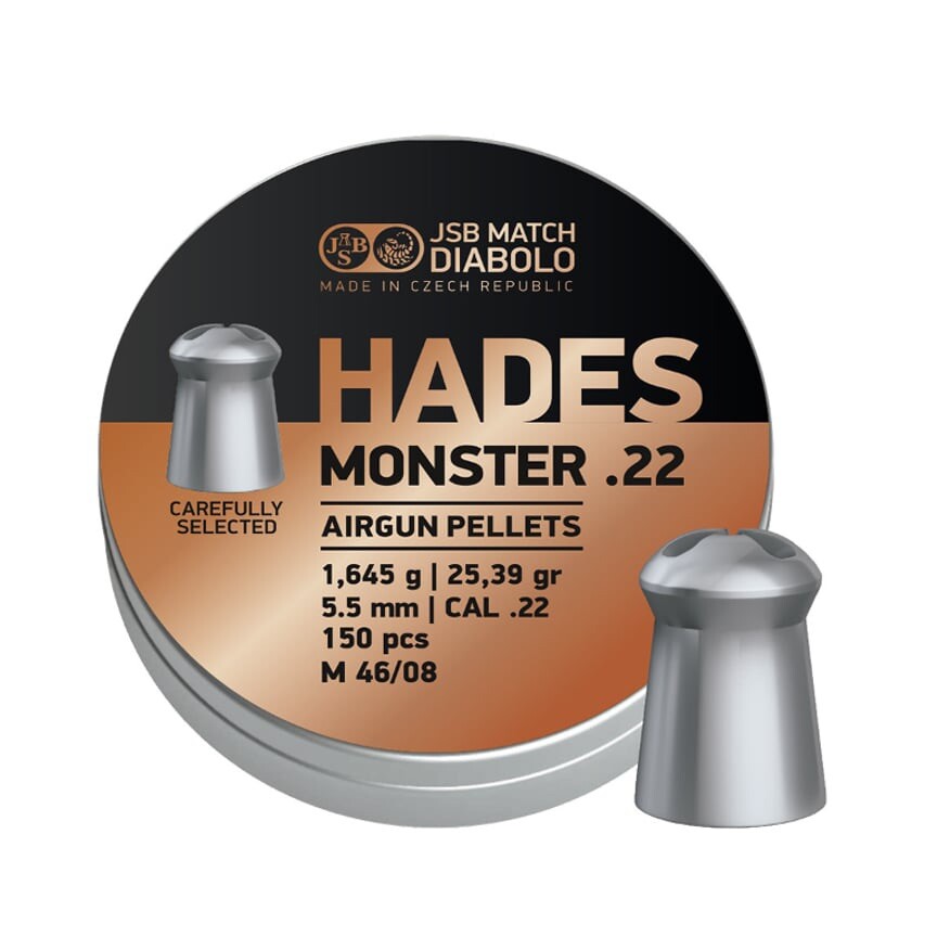 JSB Diabolo Hades monster .22 Cal, 25.39 gr, Hollowpointed -150 Ct