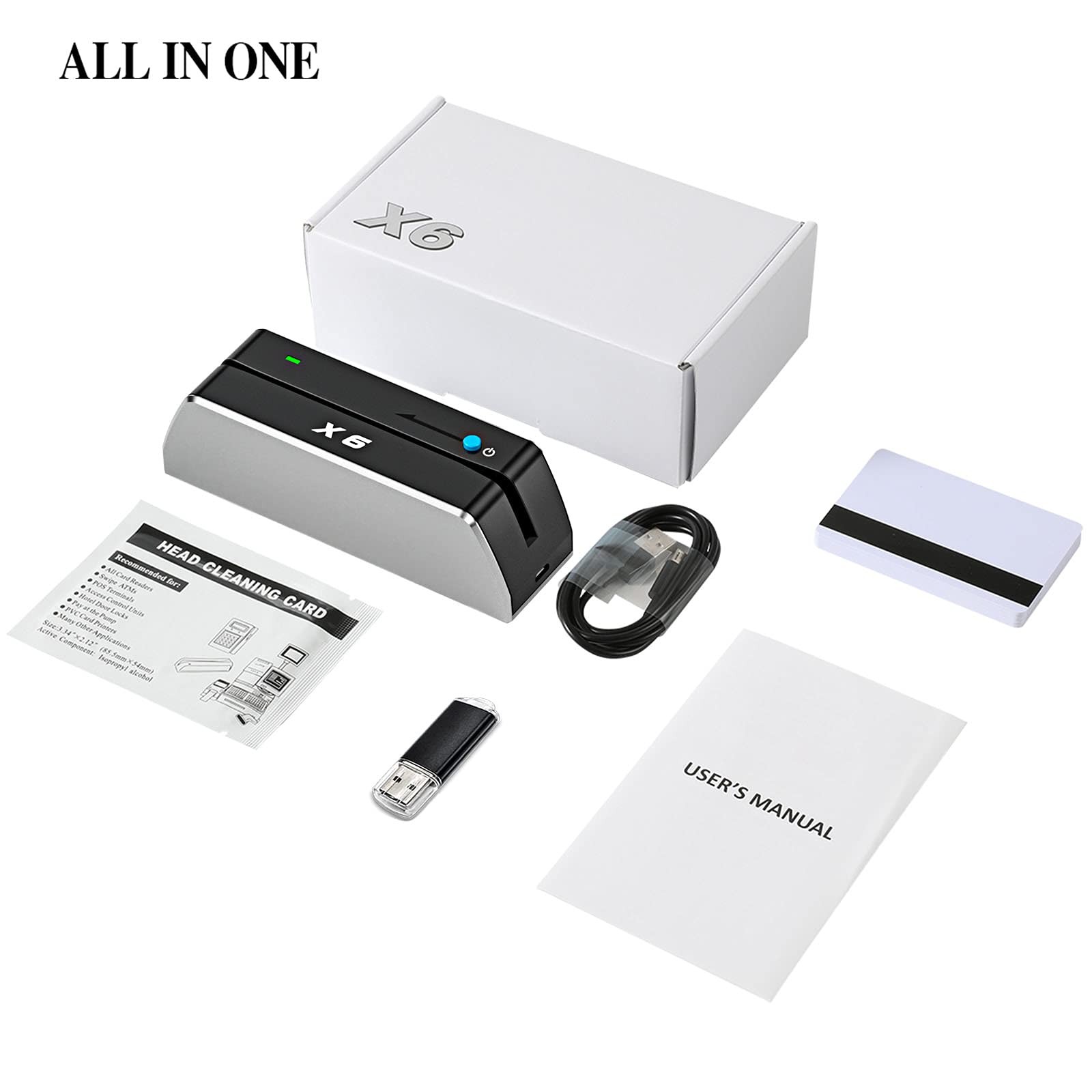 X6 Mag VIP Card Reader Writer USB 3 Tracks Encoder