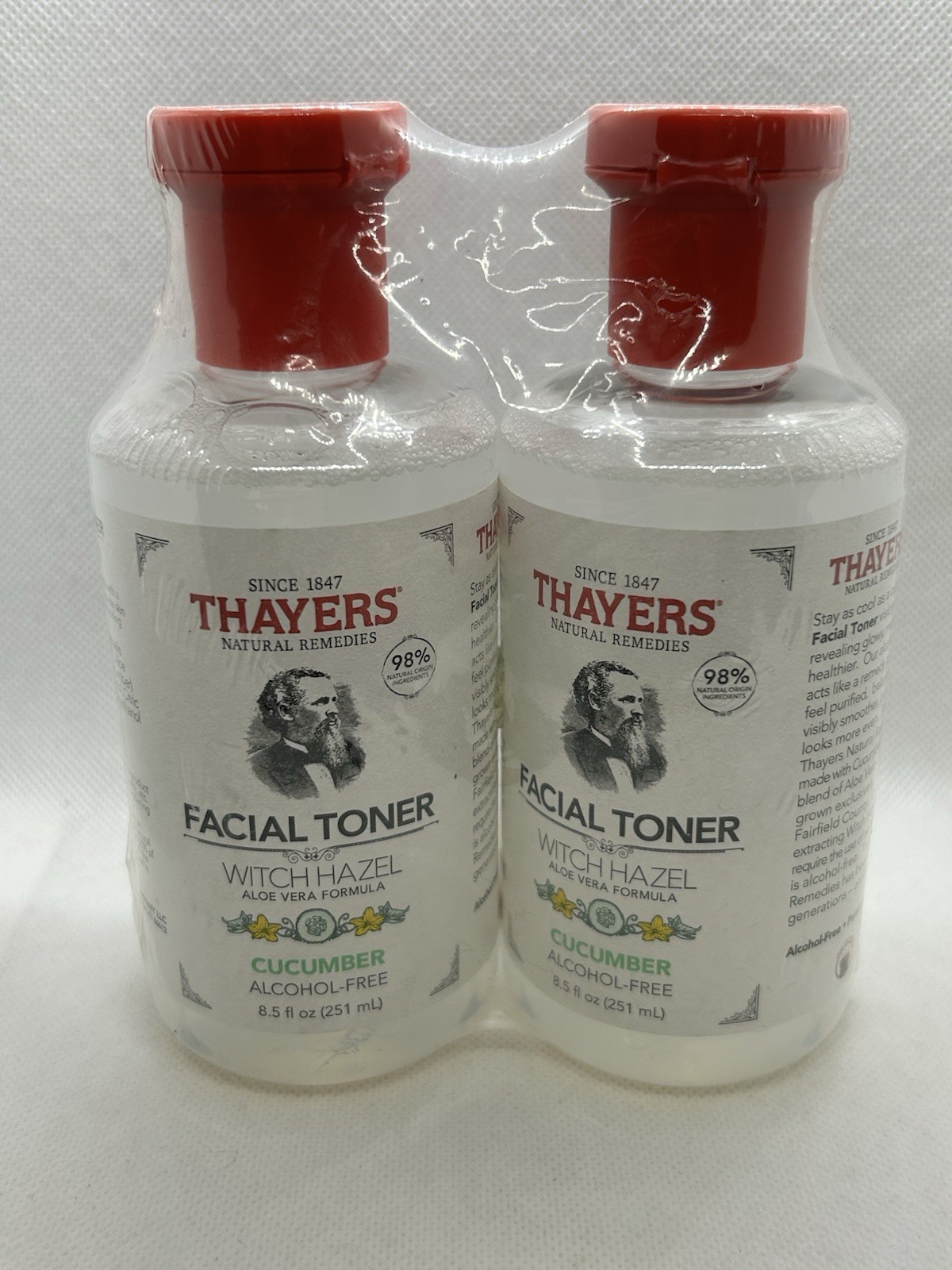Thayers Witch Hazel Toner Cucumber Alcohol-Free 8.5oz 2 Pack NEW