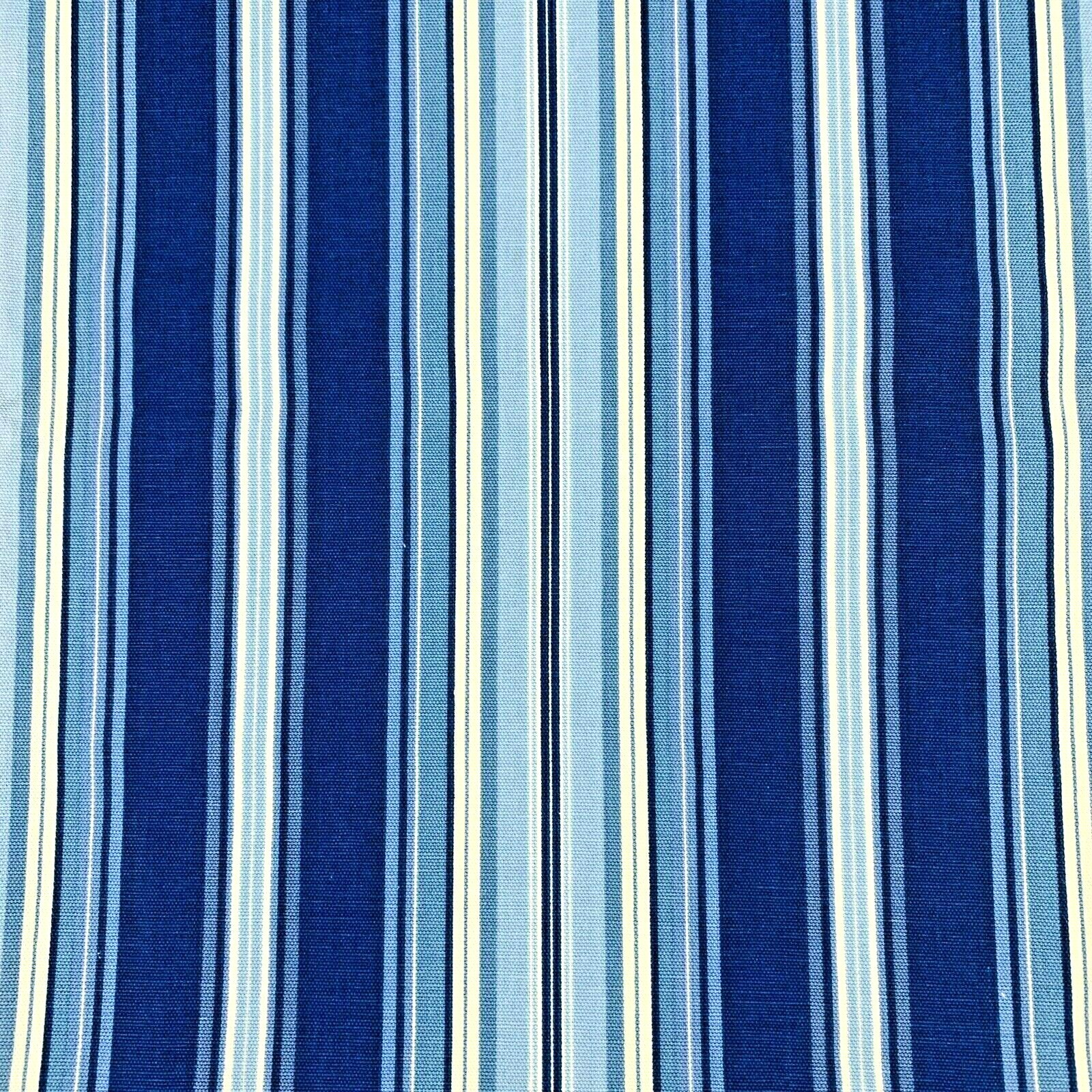 Kentshire Soil Release Outdoor Duck Canvas Blue Stripe Nautical 54" W x 35" L