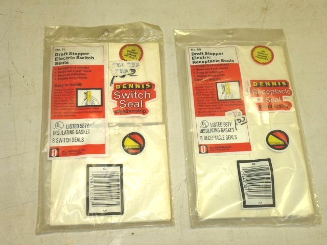 NOS! LOT of DENNIS RECEPTACLE & SWITCH DRAFT STOPPER WEATHERSTRIP SEAL