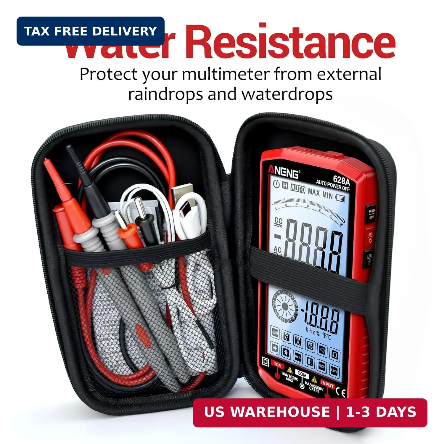 ANENG Multimeter,Digital Voltmeter Tester,TRMS 6000 Counts Rechargeable Meter Me