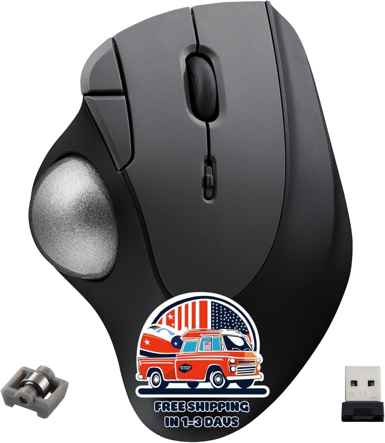 Trackball de diseño ergonómico y cómodo con conexión inalámbrica IST de 2,4 GHz
