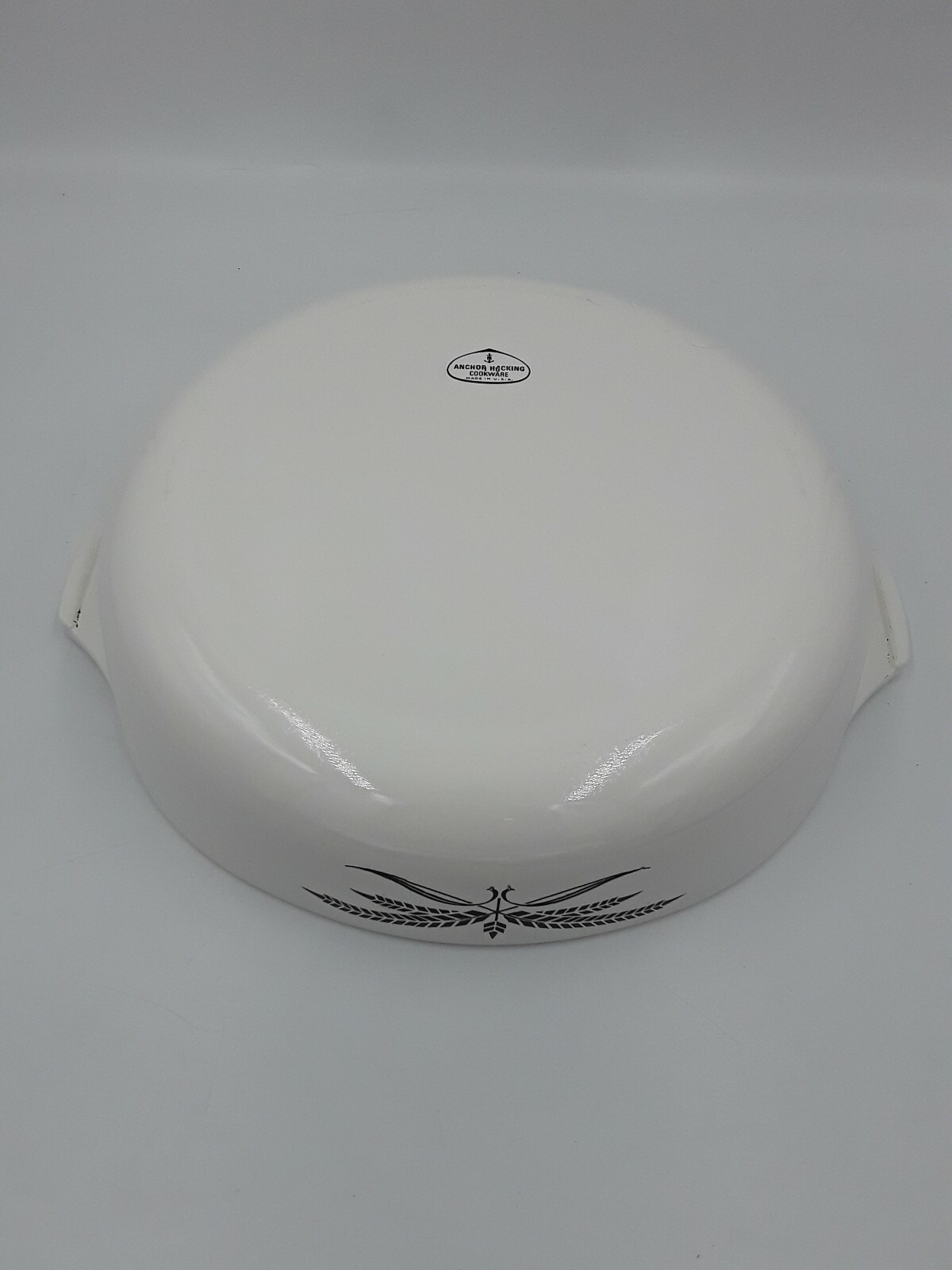 Anchor Hocking Cookware BLACK WHEAT design 9" round square casserole dish