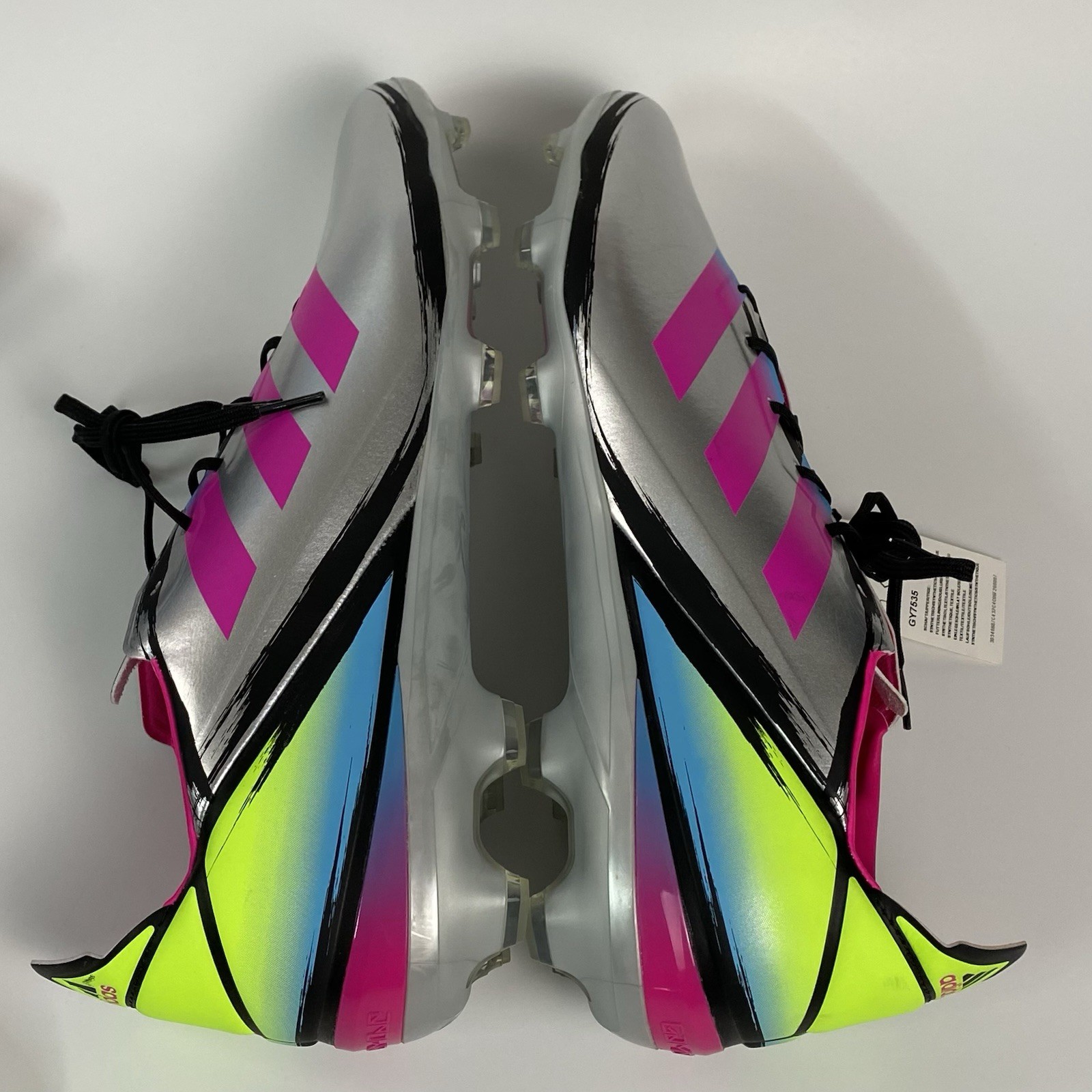 Adidas GAMEMODE Men's Size 13 Firm Ground Soccer Cleats GY7535 Silver Metallic