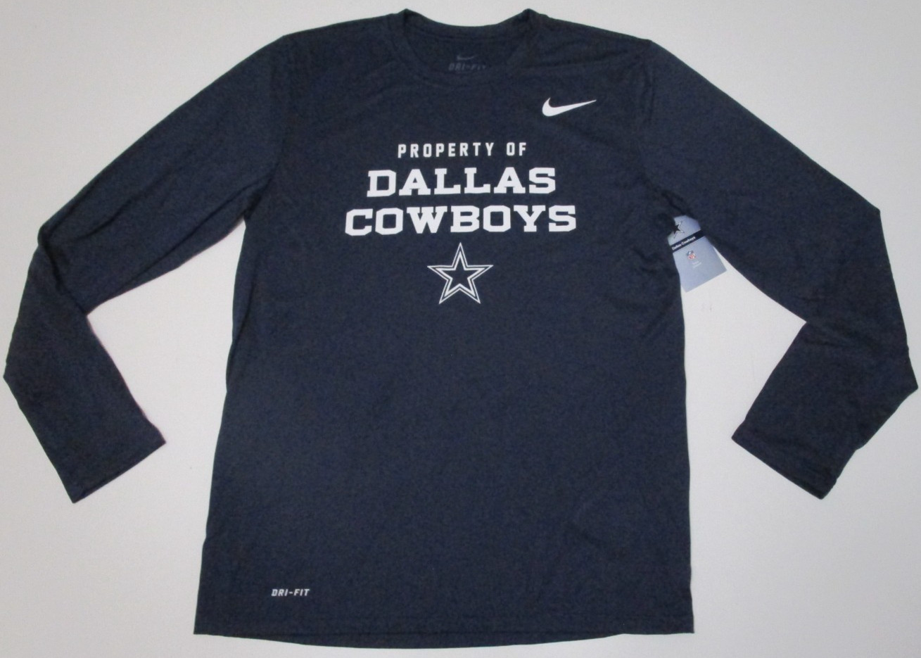 New Dallas Cowboys NFL Football Nike Dri-Fit Property of T-Shirt Men Small NWT