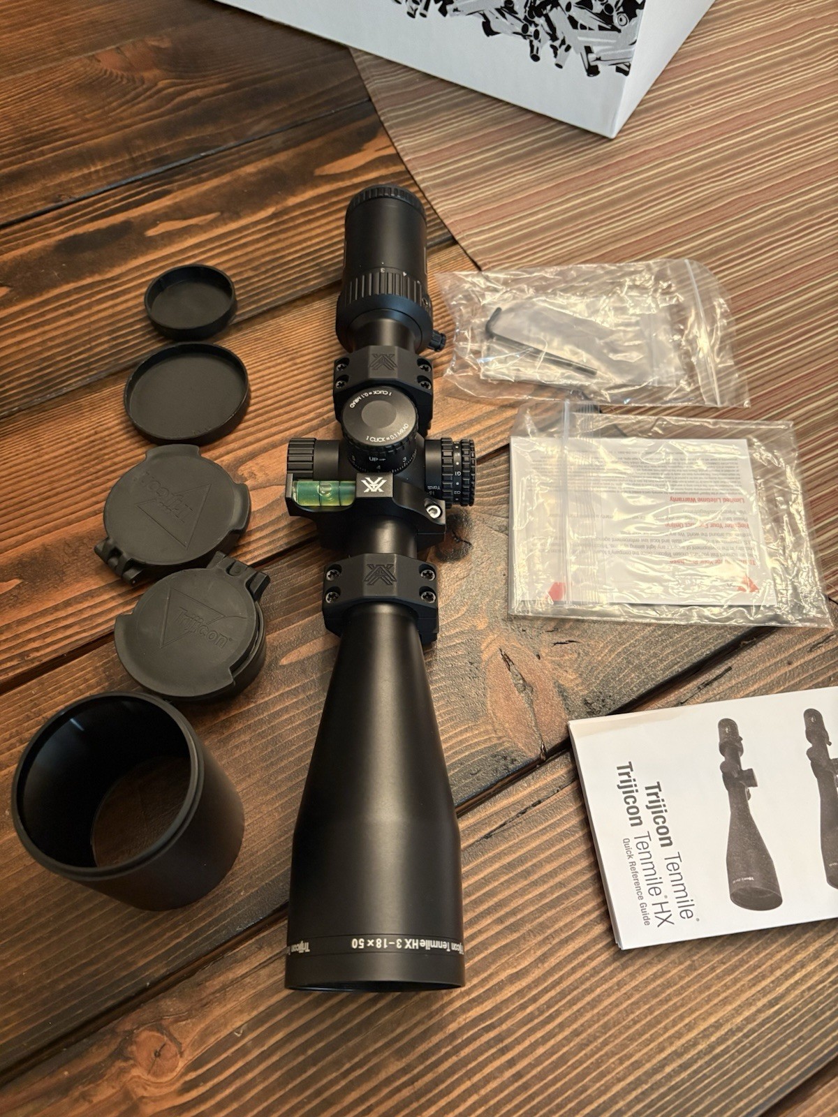 Trijicon TMHX1850-C-3000009 Tenmile HX 3-18x50 Scope with Seekins Rings