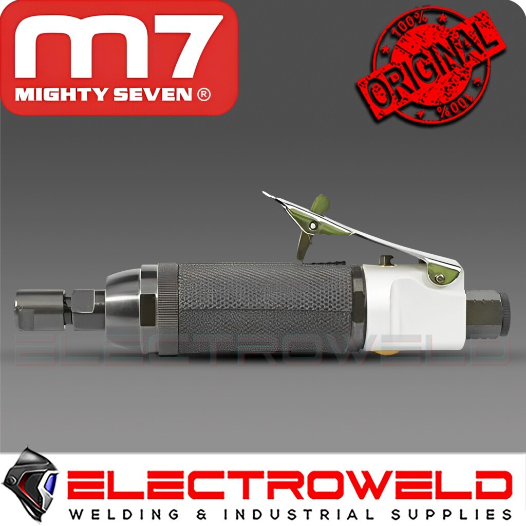 M7 Air Die Grinder + 1/4" Collet Safety Lever Pneumatic Mighty Seven M7-QA122B