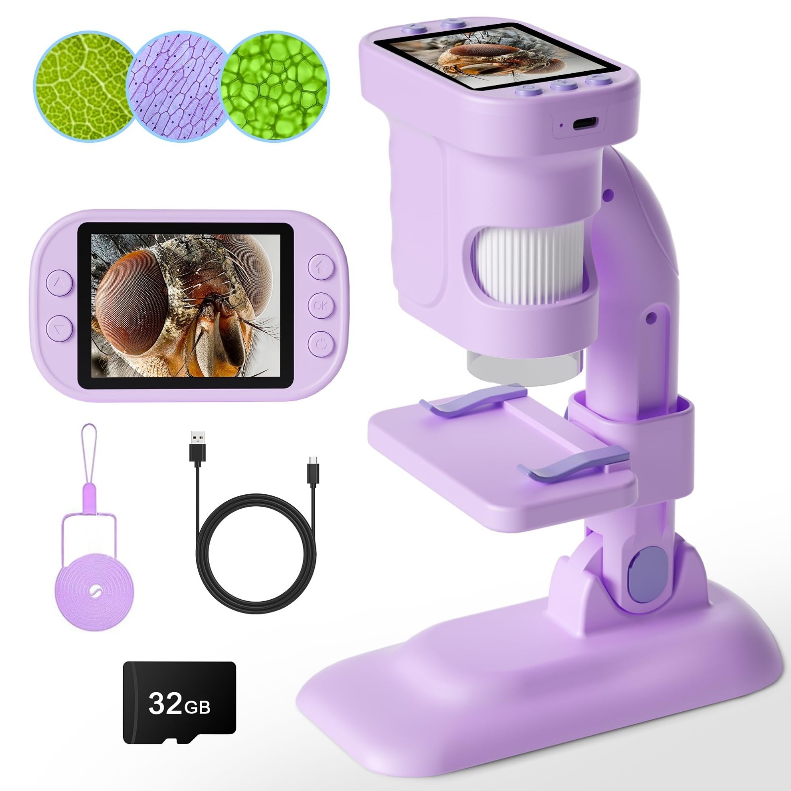 Microscope for Kids Handheld - STEM Toys Birthday Gifts for Girls and Boys