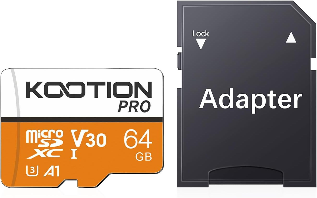 Micro SD Card 64GB UHS-I Microsdxc Flash Memory Card with Adapter, C10, U3, A1,