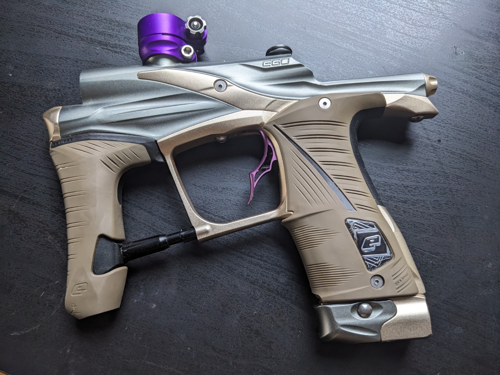 Planet Eclipse Ego LV1 Paintball Gunmetal-Purple *No silicone-manual-case-barrel