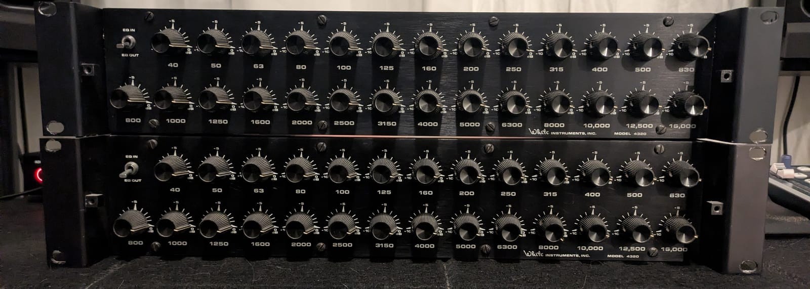 White 4320 27 band passive EQs including covers (pair)