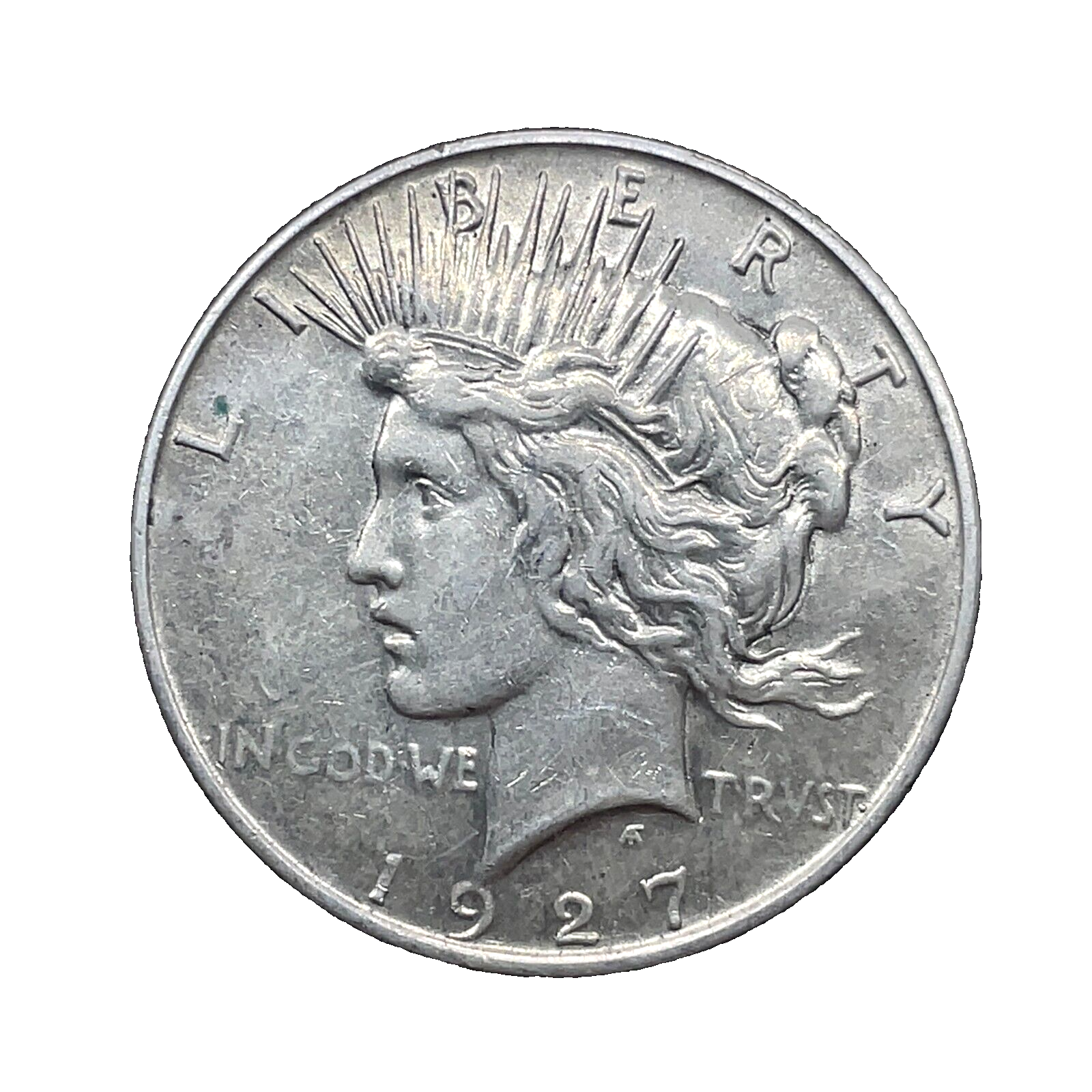 1927-D Peace Dollar AU/UNC. 90% Silver $1 US Coin Collectible #262