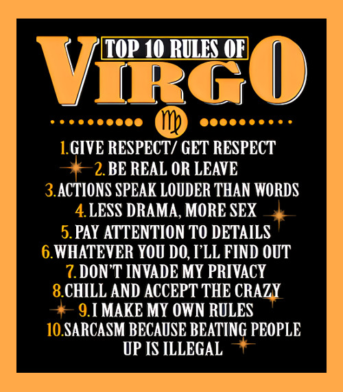 Top 10 Rules Of Virgo Respect Be Real Zodiac Astronomy Constellation -MAGNET