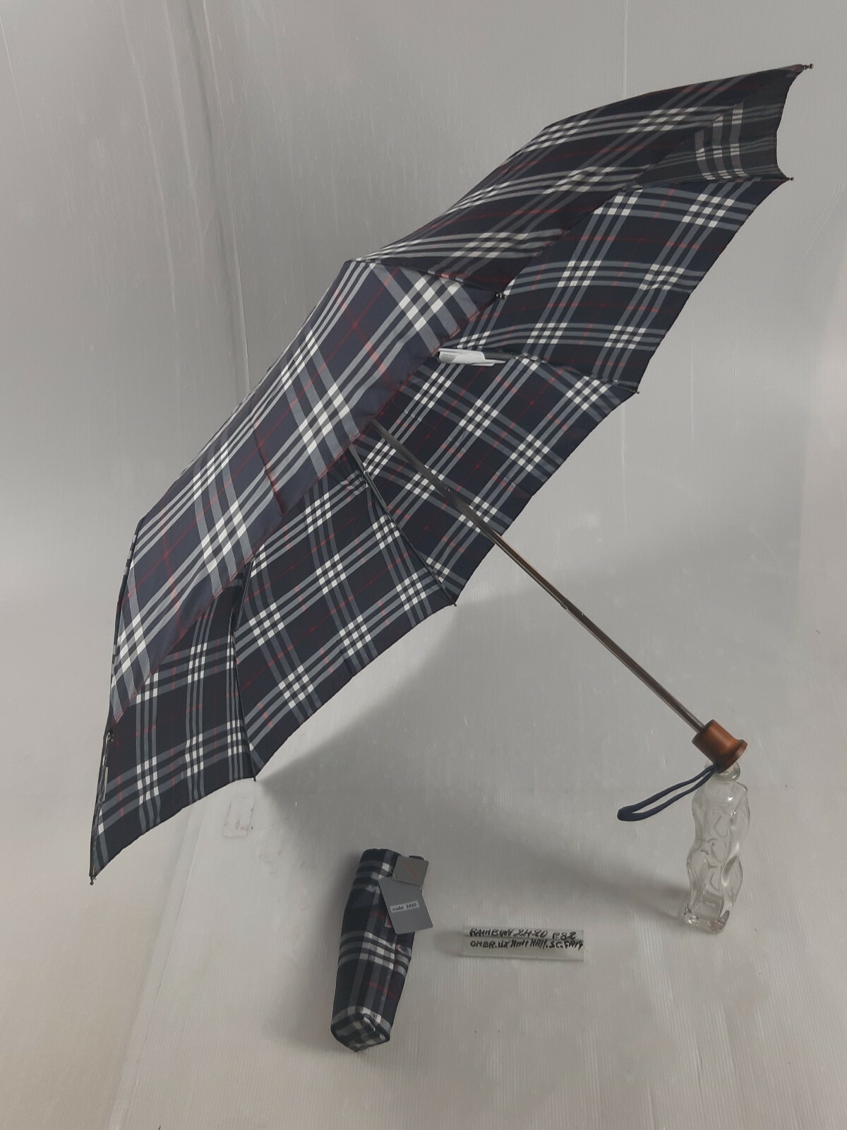 Mini Umbrella - Manual - 8 Sticks - Grey - 2420 - Rainbow