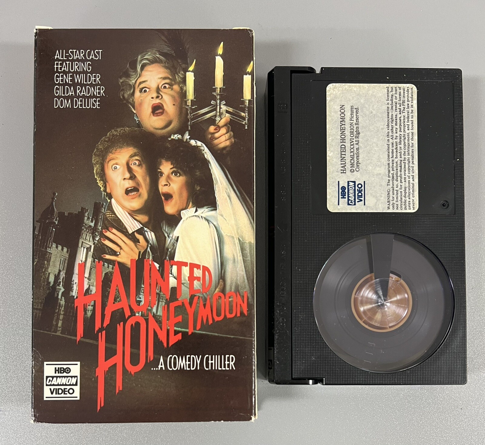 Haunted Honeymoon Betamax Tape HBO Cannon Video 3911 Gene Wilder Gilda Radner