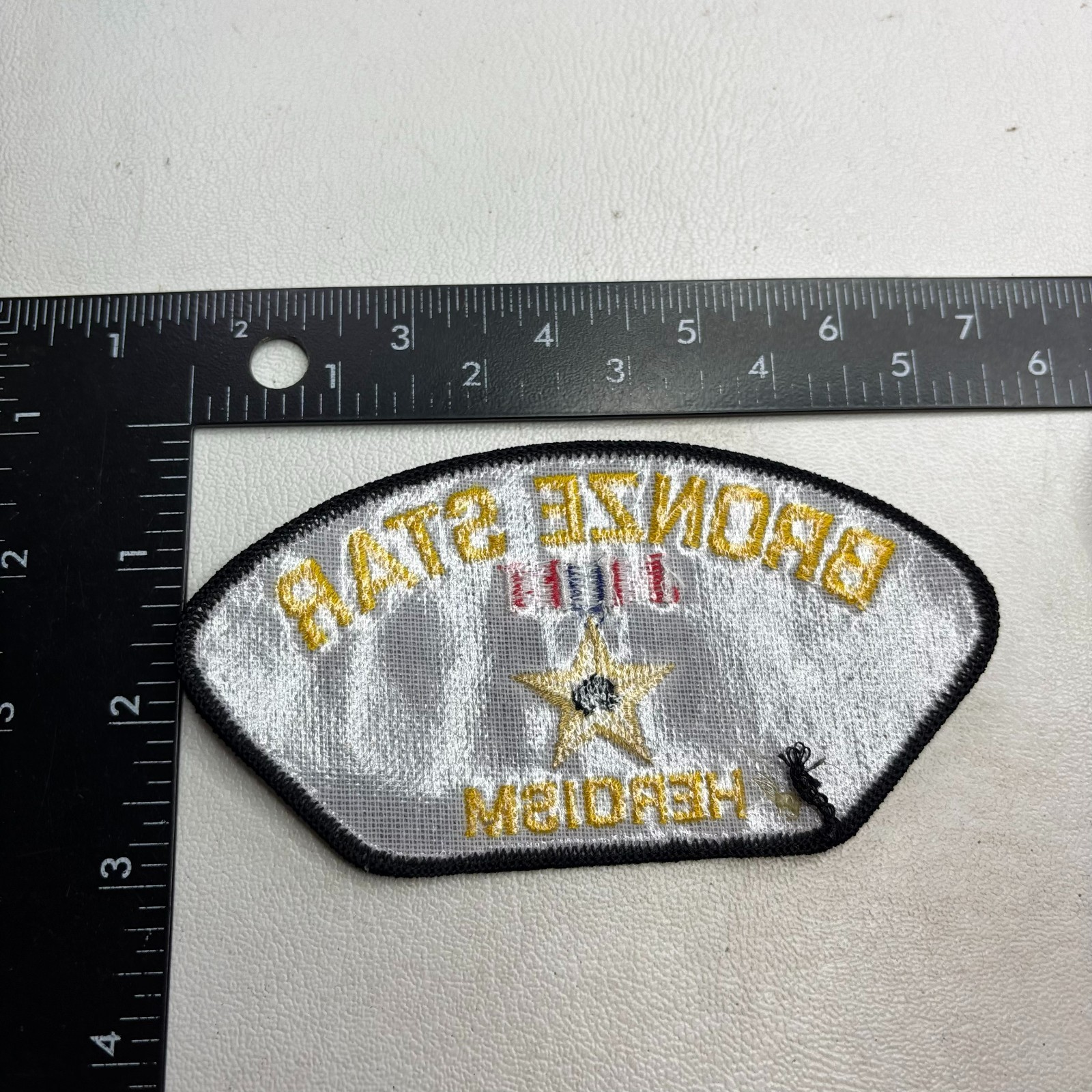 Military BRONZE STAR HEROISM Hat Patch 64a1