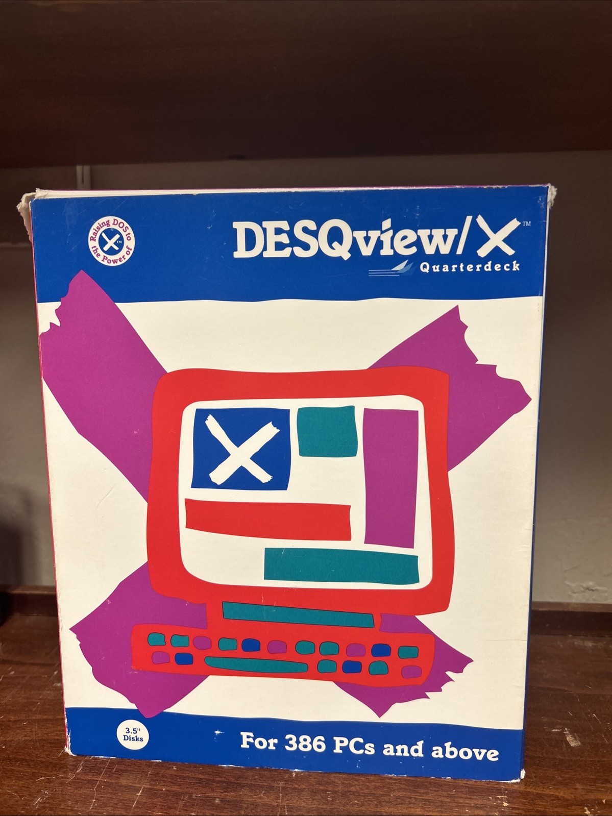 DESQview/X Version 1.0 - 3.5” Floppy disks PC DOS Operating System Quarterdeck