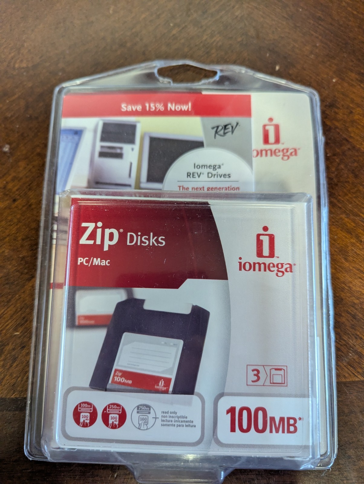 New Sealed iomega Zip 100 3-Pack 100MB Disks Formatted for IBM Compatibles