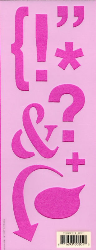Miss Elizabeth Exclamations Stencil Template.