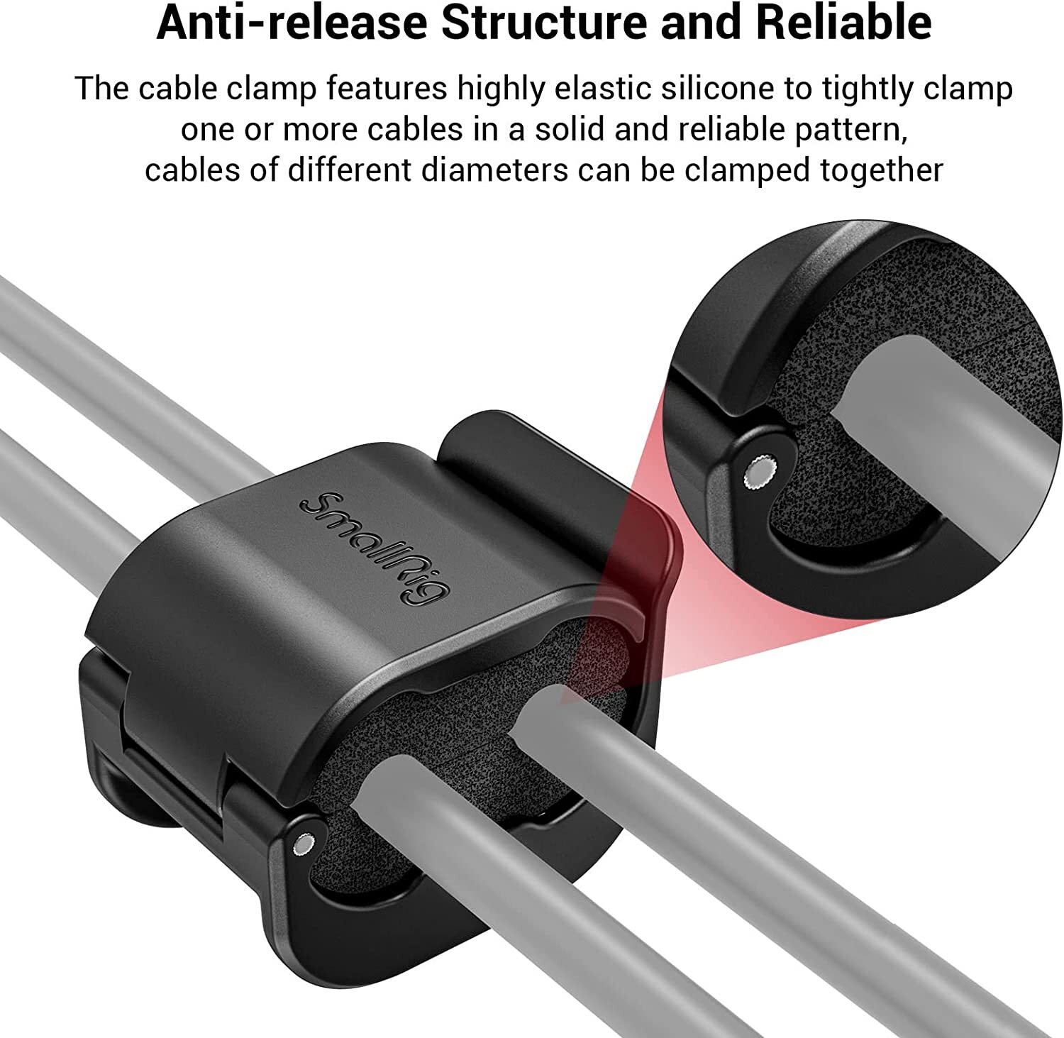 SmallRig Camera Cable Clamp 4 pcs for HDMI / SDI / Microphone Cables 2-6mm 3685